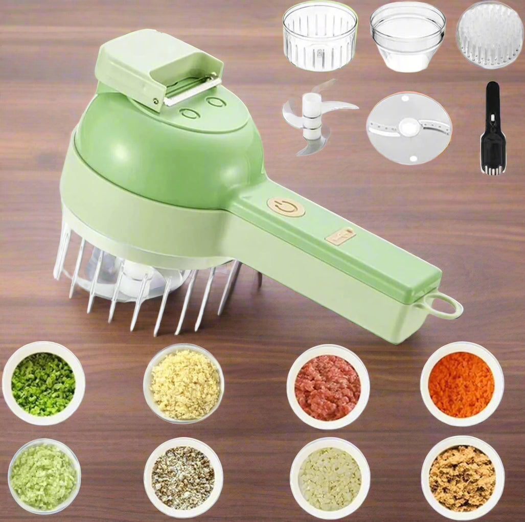 4 in 1 Portable Electric Vegetable Cutter Set