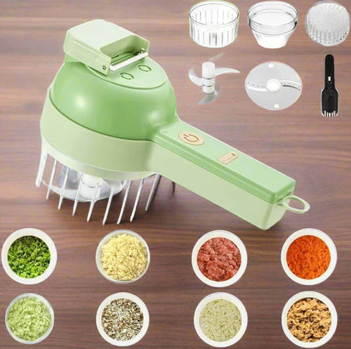 4 in 1 Portable Electric Vegetable Cutter Set